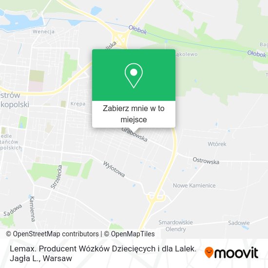 Mapa Lemax. Producent Wózków Dziecięcych i dla Lalek. Jagła L.