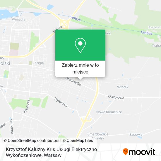 Mapa Krzysztof Kałużny Kris Usługi Elektryczno Wykończeniowe