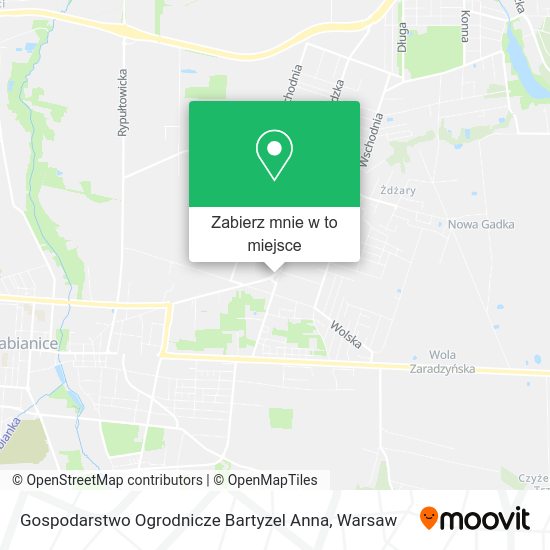 Mapa Gospodarstwo Ogrodnicze Bartyzel Anna