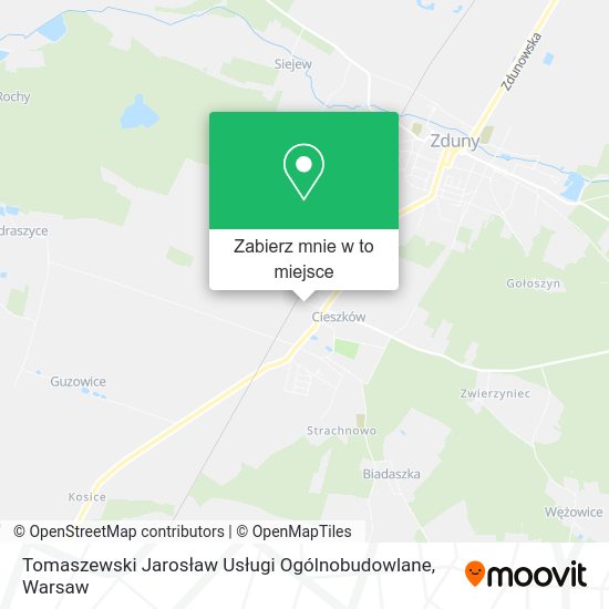 Mapa Tomaszewski Jarosław Usługi Ogólnobudowlane