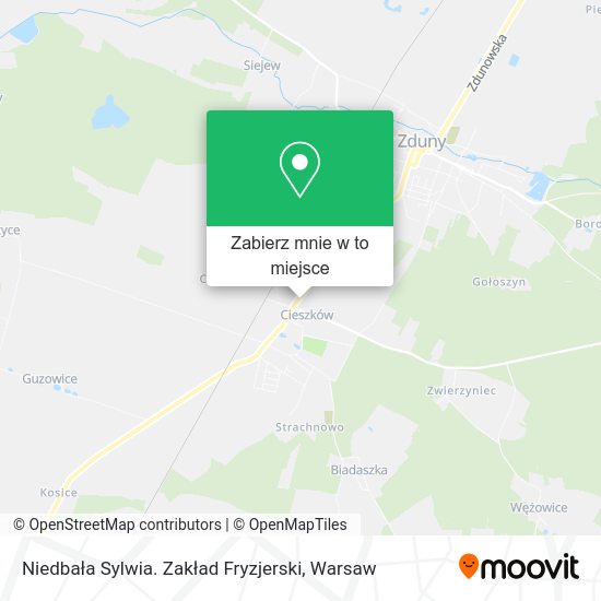 Mapa Niedbała Sylwia. Zakład Fryzjerski