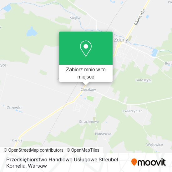 Mapa Przedsiębiorstwo Handlowo Usługowe Streubel Kornelia