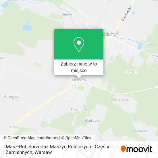 Mapa Masz-Rol. Sprzedaż Maszyn Rolniczych i Części Zamiennych