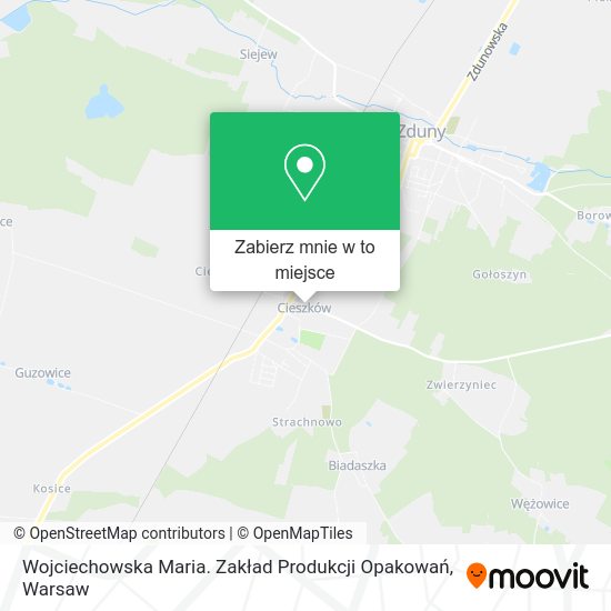 Mapa Wojciechowska Maria. Zakład Produkcji Opakowań