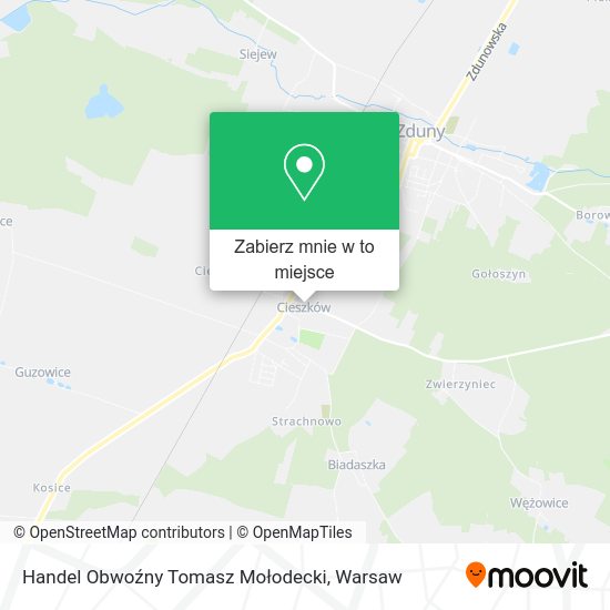 Mapa Handel Obwoźny Tomasz Mołodecki