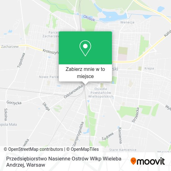 Mapa Przedsiębiorstwo Nasienne Ostrów Wlkp Wieleba Andrzej