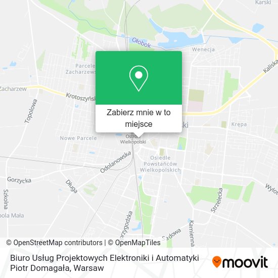 Mapa Biuro Usług Projektowych Elektroniki i Automatyki Piotr Domagała