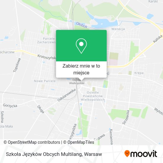 Mapa Szkoła Języków Obcych Multilang