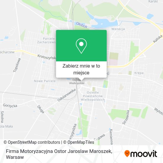 Mapa Firma Motoryzacyjna Ostor Jaroslaw Maroszek