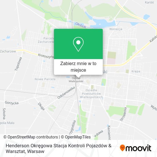 Mapa Henderson Okręgowa Stacja Kontroli Pojazdów & Warsztat