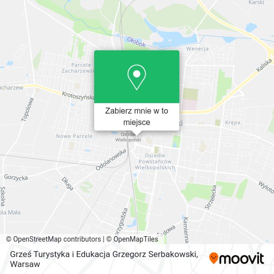 Mapa Grześ Turystyka i Edukacja Grzegorz Serbakowski