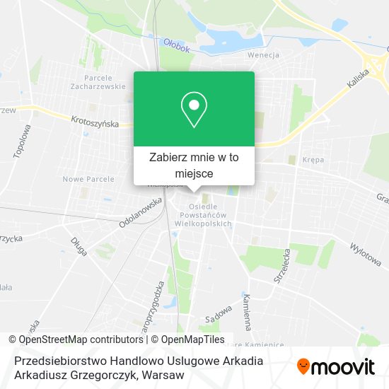 Mapa Przedsiebiorstwo Handlowo Uslugowe Arkadia Arkadiusz Grzegorczyk