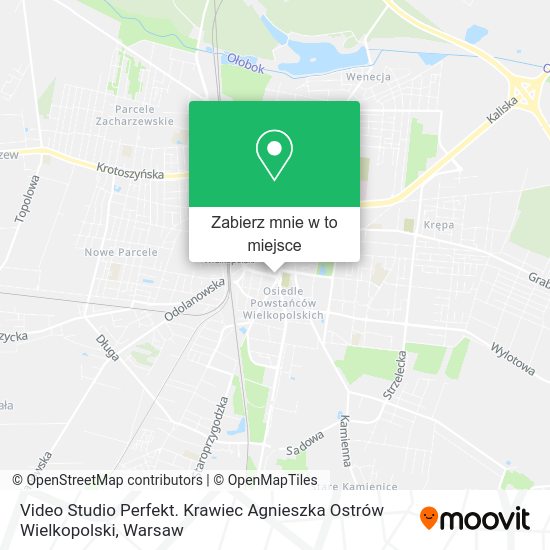 Mapa Video Studio Perfekt. Krawiec Agnieszka Ostrów Wielkopolski