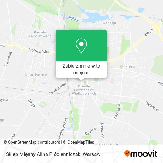 Mapa Sklep Mięsny Alina Płócienniczak