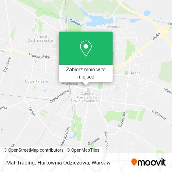 Mapa Mat-Trading. Hurtownia Odzieżowa