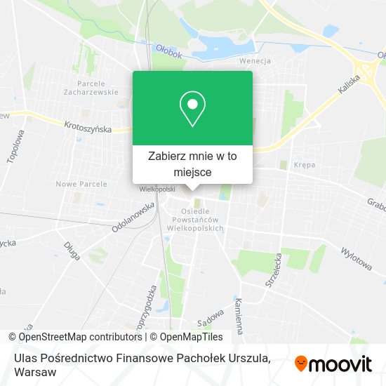 Mapa Ulas Pośrednictwo Finansowe Pachołek Urszula