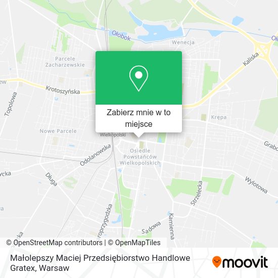 Mapa Małolepszy Maciej Przedsiębiorstwo Handlowe Gratex