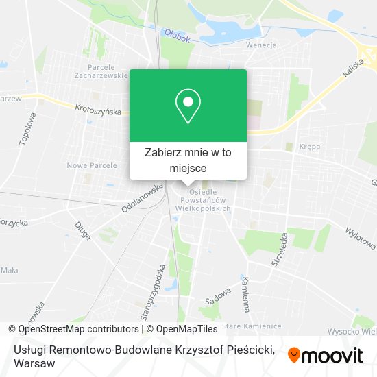 Mapa Usługi Remontowo-Budowlane Krzysztof Pieścicki