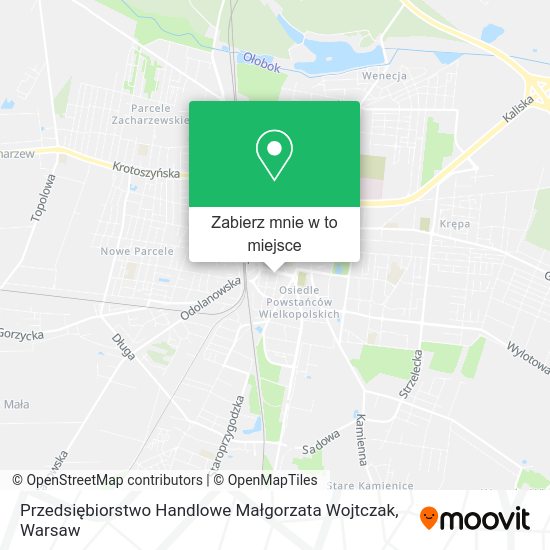 Mapa Przedsiębiorstwo Handlowe Małgorzata Wojtczak