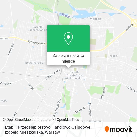 Mapa Etap II Przedsiębiorstwo Handlowo-Usługowe Izabela Mieszkalska