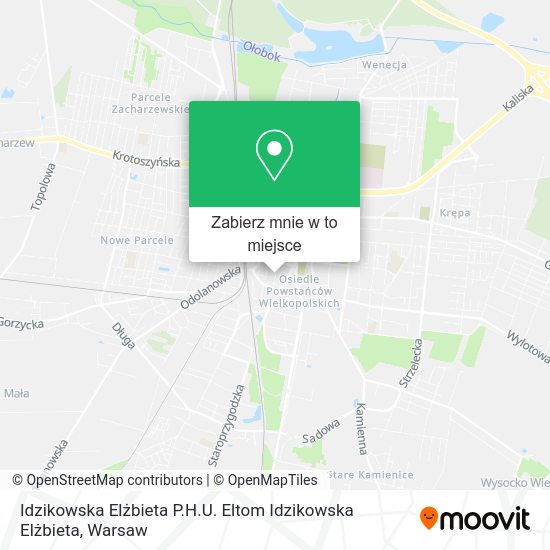 Mapa Idzikowska Elżbieta P.H.U. Eltom Idzikowska Elżbieta