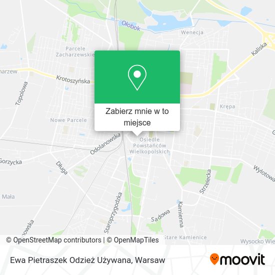 Mapa Ewa Pietraszek Odzież Używana