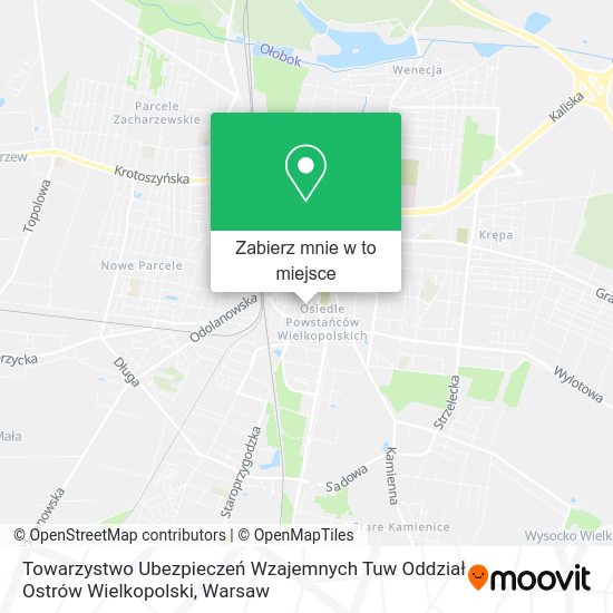 Mapa Towarzystwo Ubezpieczeń Wzajemnych Tuw Oddział Ostrów Wielkopolski