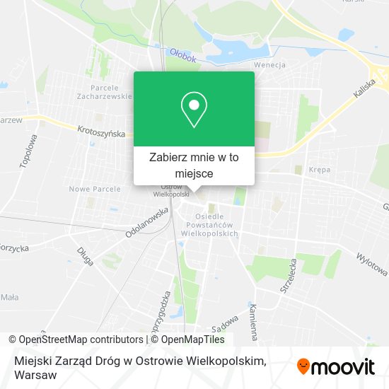 Mapa Miejski Zarząd Dróg w Ostrowie Wielkopolskim