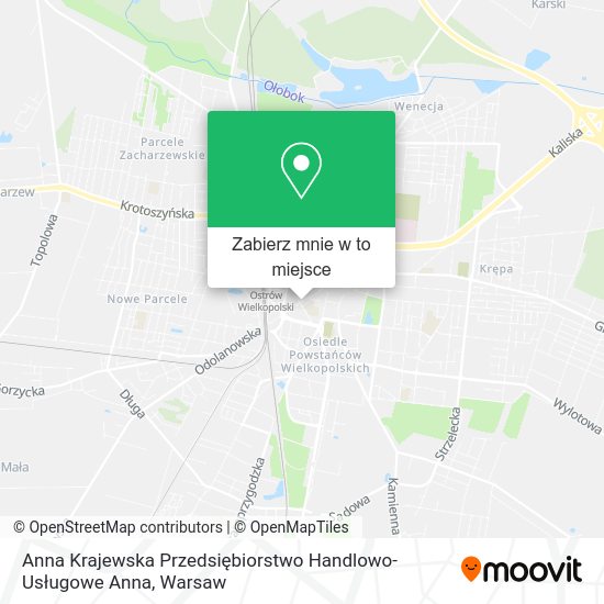 Mapa Anna Krajewska Przedsiębiorstwo Handlowo-Usługowe Anna