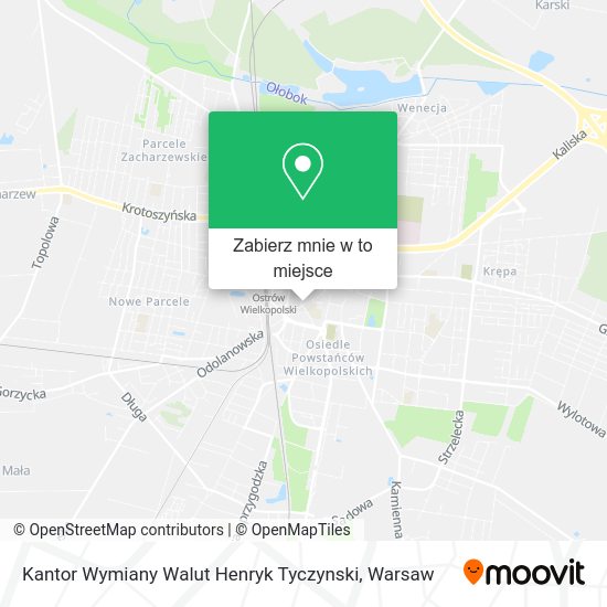 Mapa Kantor Wymiany Walut Henryk Tyczynski