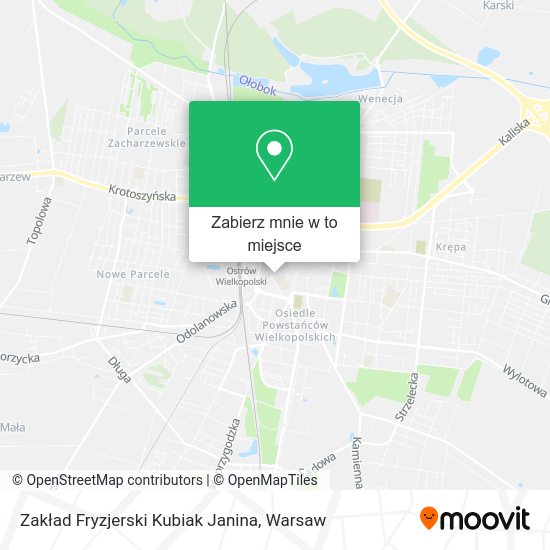 Mapa Zakład Fryzjerski Kubiak Janina