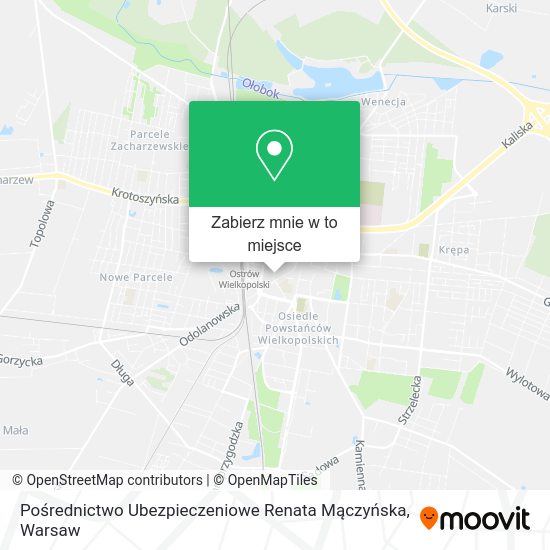 Mapa Pośrednictwo Ubezpieczeniowe Renata Mączyńska