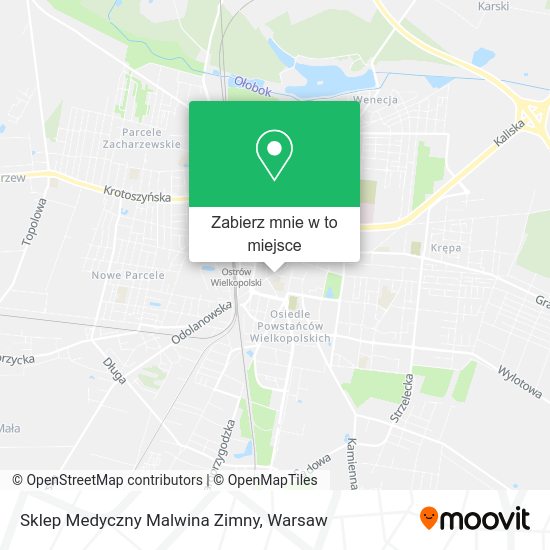 Mapa Sklep Medyczny Malwina Zimny