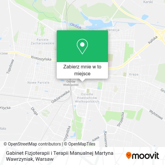 Mapa Gabinet Fizjoterapii i Terapii Manualnej Martyna Wawrzyniak