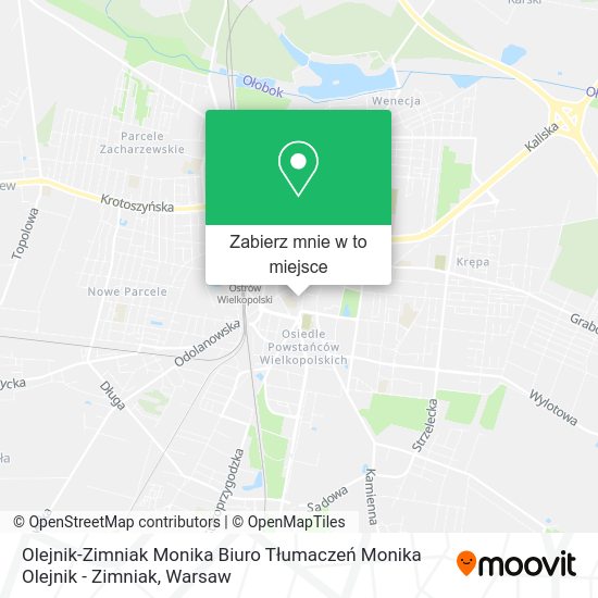 Mapa Olejnik-Zimniak Monika Biuro Tłumaczeń Monika Olejnik - Zimniak