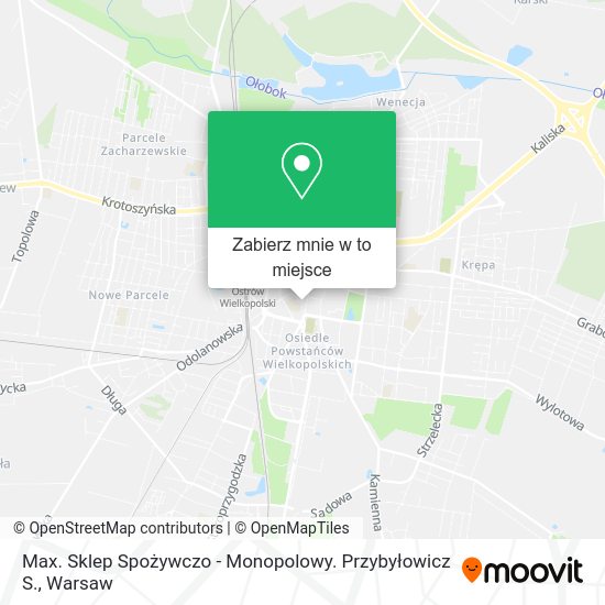 Mapa Max. Sklep Spożywczo - Monopolowy. Przybyłowicz S.