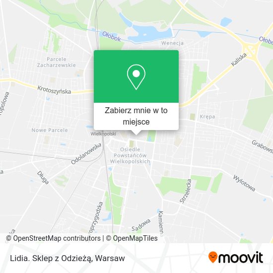 Mapa Lidia. Sklep z Odzieżą