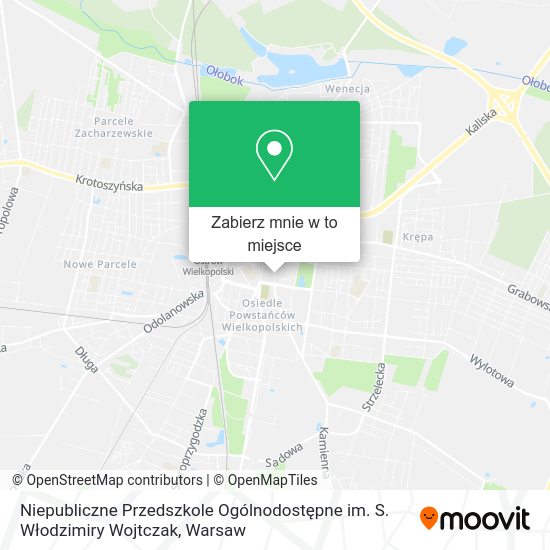 Mapa Niepubliczne Przedszkole Ogólnodostępne im. S. Włodzimiry Wojtczak