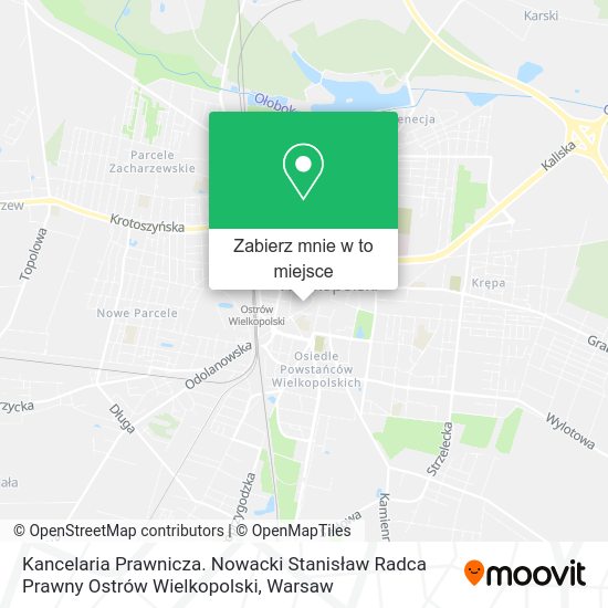 Mapa Kancelaria Prawnicza. Nowacki Stanisław Radca Prawny Ostrów Wielkopolski