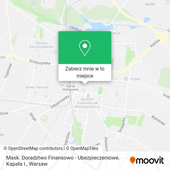 Mapa Mask. Doradztwo Finansowo - Ubezpieczeniowe. Kapała I.