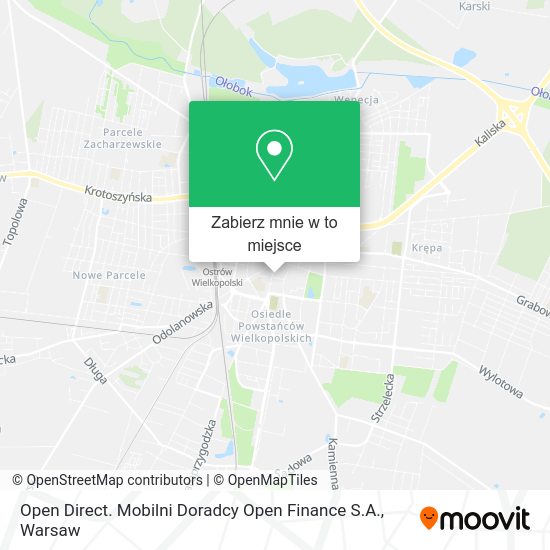 Mapa Open Direct. Mobilni Doradcy Open Finance S.A.