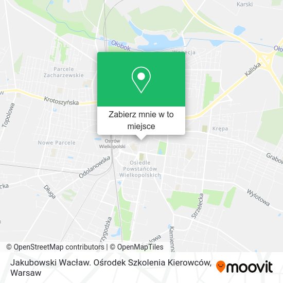 Mapa Jakubowski Wacław. Ośrodek Szkolenia Kierowców