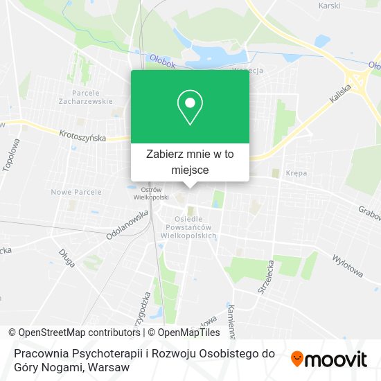 Mapa Pracownia Psychoterapii i Rozwoju Osobistego do Góry Nogami