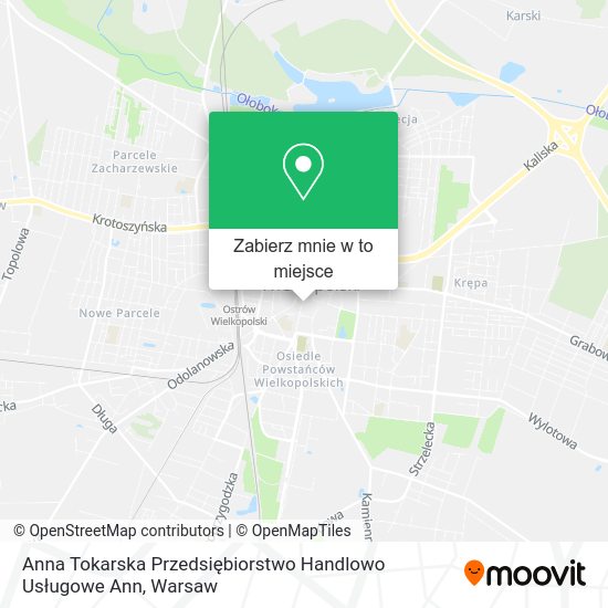 Mapa Anna Tokarska Przedsiębiorstwo Handlowo Usługowe Ann