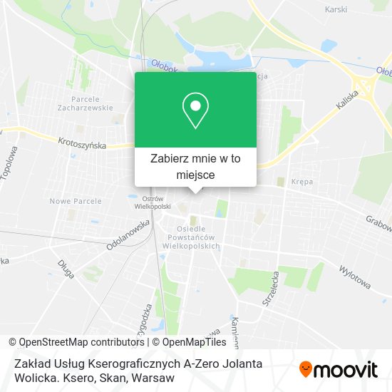 Mapa Zakład Usług Kserograficznych A-Zero Jolanta Wolicka. Ksero, Skan