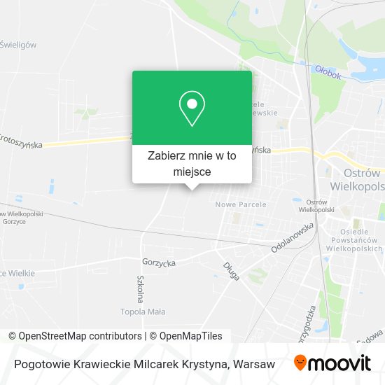 Mapa Pogotowie Krawieckie Milcarek Krystyna