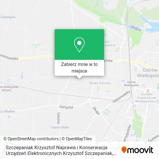 Mapa Szczepaniak Krzysztof Naprawa i Konserwacja Urządzeń Elektronicznych Krzysztof Szczepaniak