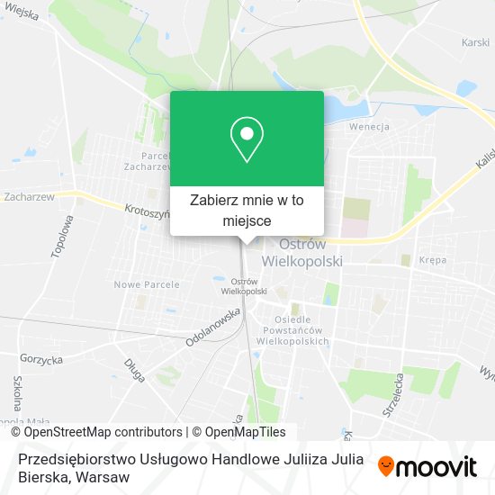 Mapa Przedsiębiorstwo Usługowo Handlowe Juliiza Julia Bierska