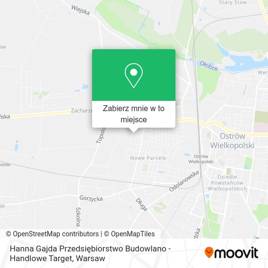 Mapa Hanna Gajda Przedsiębiorstwo Budowlano - Handlowe Target