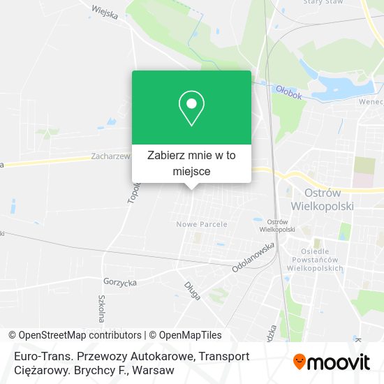 Mapa Euro-Trans. Przewozy Autokarowe, Transport Ciężarowy. Brychcy F.